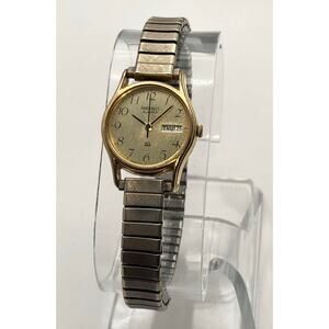 VTG Seiko Womens Watch 22mm - Day - Date - New Battery - Expandable Band